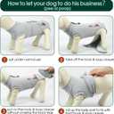 Kuoser Dog Recovery Suit for Male Dogs, Post-Surgery Bodysuit for Spay Neuter, Dog Onesie After Surgery, Anti-Licking Pet Surgical Recovery Suit (Gray L)