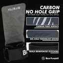 Bear KompleX No Hole Hand Grips - Non-Slip Fingerless Gymnastics Grips for Weight Lifting, Pull-ups & Cross Training | Lightweight, Padded Wrists & Foldable Grip