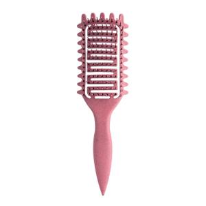 Curl Defining Brush,2024 Curly Hair Brush,Vented Hair Brush for Detangling, Shaping and Defining Curls For Women and Men Less Pulling (Pink)