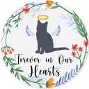 2 x Cat Memorial Christmas Ornaments 2025 - Forever in Our Hearts, Pet Memorial Ornaments in Loving Memory Gift, Sympathy Remembrance Gifts for Loss of Cats Kittens, (2.9 Inch)