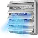 VEVOR 20 inch Shutter Exhaust Fan, Wall Mounted Attic Vent Fan with 3000 CFM Airflow, AC Motor, Heavy-duty Steel Construction, Low Noise for Shed, Garage, Greenhouse Ventilation Cooling, Silver