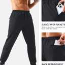 TACVASEN Men's Lightweight Athletic Joggers with Zipper Pockets Quick Dry Track Pants for Men Gym Sweatpants Workout Golf (XXXL)