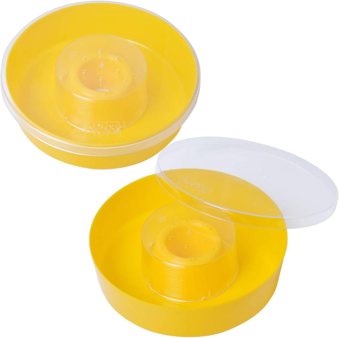 Swess Bee Rapid Feeders, Beehive Round Hive Top Water Feeder Drinking Bowl for Bee Drinking Equipment & Beekeeping Supplies(2Pack)