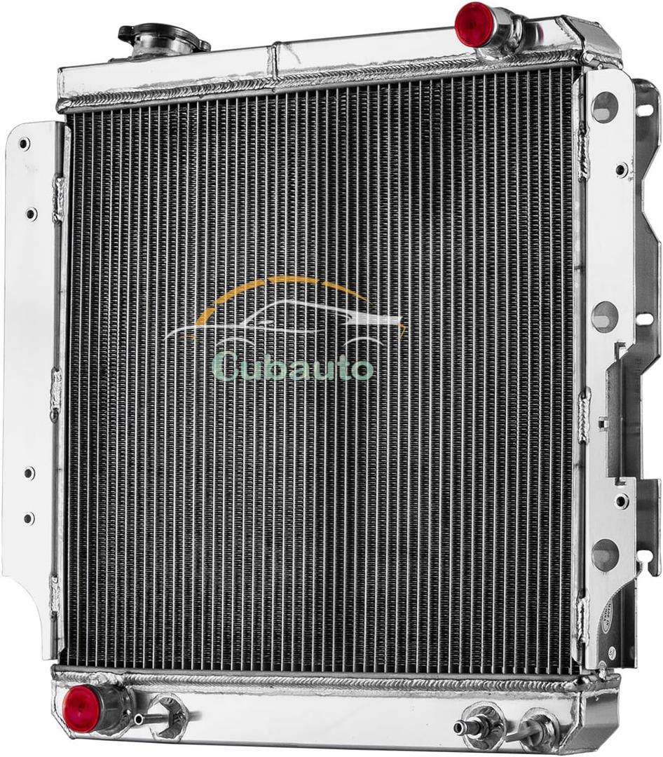 All Aluminum Radiator for 1987-2006 Jeep Wrangler TJ YJ 2.4 2.5 4.0 4.2,1992 1993 1994 1995 1996 1997 1998 1999 2000 2001 2002 2003 2004 2005 3 Row Jeep Radiators