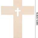 Garneck 10pcs Wooden Crosses for Crafts 6.6inch Unfinished Standing Crosses with Bases Tabletop Small Religious Crucifix Ornaments Catholic Baptism Centerpiece DIY Craft Supplies