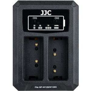 JJC NP-W126 NP-W126S Battery Charger USB Dual Slot for Fuji Fujifilm X100VI X100V X100F X-T50 XT50 X-T30II X-T30 X-T20 X-T10 X-T3 X-T2 X-S10 X-E4 X-E3 X-E2 X-E2S X-A7 X-T200 X-T100 X-H1 XPRO3 & More