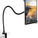 Gooseneck Large Tablet Stand, Heavy Duty Aluminum Long Arm Desk Tablet Holder, Flexible Arm Clip Tablet Mount for iPad Pro 9.7, 10.5, 12.9 Air, Galaxy Tabs, Surface Pro/GO and 9.5-14.5" Tablets
