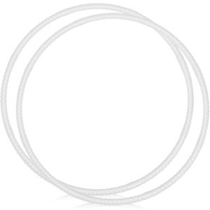 WinnerWhy 2 Pcs Toy Hoop Exercise Hoop Detachable Adjustable Plastic Toy Ring Playground Equipment for School Colored Circles Exercise Ring for Teens Dog Agility Equipment(White,23 Inch)