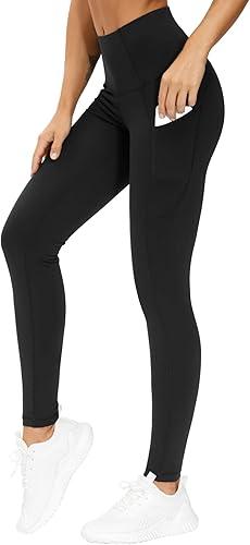 THE GYM PEOPLE Thick High Waist Yoga Pants with Pockets, Tummy Control Workout Running Yoga Leggings for Women
M