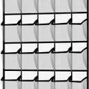 35-Pocket Over the Door Shoe Organizer - Large Mesh Hanging Shoe Rack for Closet, Dorm & Bathroom, HeavyDuty Storage Holder with 4 Metal Hooks, Space Saving Shoe Organizer