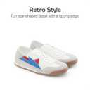 DREAM PAIRS Boys Girls Sneakers Foldable Back Retro Classic Casual Tennis Lightweight Breathable Walking Shoes for Little/Big Kid (White/Blue)