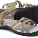 UBFEN Womens Hiking Comfort Sport Sandals Beach Vacation Camping Casual Sport Sandals with Adjustable Straps and Arch Support Size 41