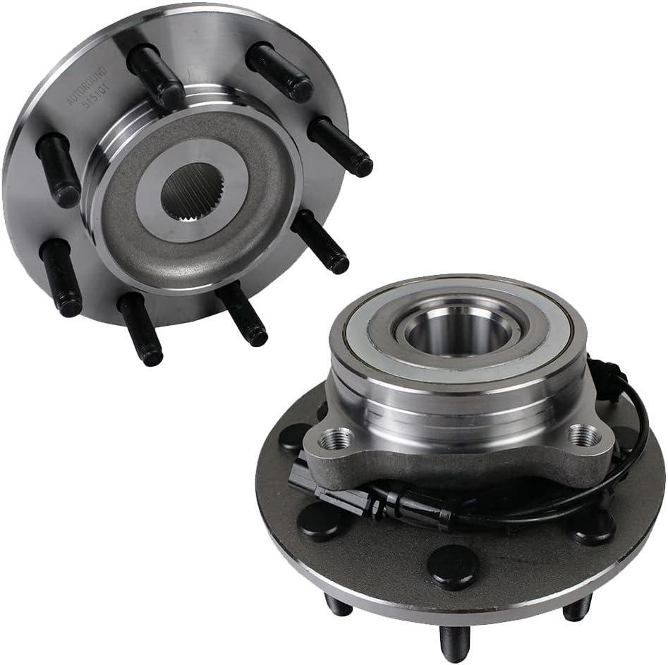 Autoround 515101 4WD Front Wheel Bearing and Hub Assembly Compatible with 2006-2008 Dodge Ram 1500 2500 3500, 8 Lug w/ABS Pair