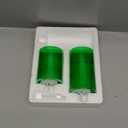 NURADA Flameless Candles with Remote Timer - Glass Holder Real Wax 3D Wick LED Pillar Votive Candle Set Battery Operated Flickering Light for St Patricks Day Home Decor-Green 3 Pack