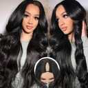 250% Density V Part Wig Human Hair Body Wave Upgrade U Part Human Hair Wigs With Adjustable Drawstring Glueless No Leave Out V Shape Wigs Full Head Clip In Half Wig For Women 26 Inch