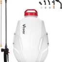 Battery Powered Backpack Sprayer 3.2 Gallon, Vtoeir 100 PSI Electric Graden Sprayer Works with 12.6V Battery, Weed Yard Sprayer with Telescopic Wand, 6 Nozzles, 4 Ah Battery & Charger Included
