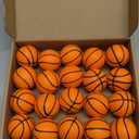 Hxezoc Mini Basketball Stress Balls 20 Packs Basketball Foam Sports Balls Small Squeeze Anxiety Bulk Toy Ball for Kids Basketball Birthday Party, School Carnival Party Supplies