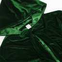 Colorful House Unisex Deluxe Full Length Hooded Wizard Cape Velvet and Stain Double Deck Cloak Halloween Cosplay (170CM/67", Green Black)