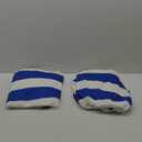 WIHVE Hand Towel Set of 2 White Blue Vertical Stripe Absorbent Soft Decorative Fingertip Towel for Bathroom 16 x 28 Inch
