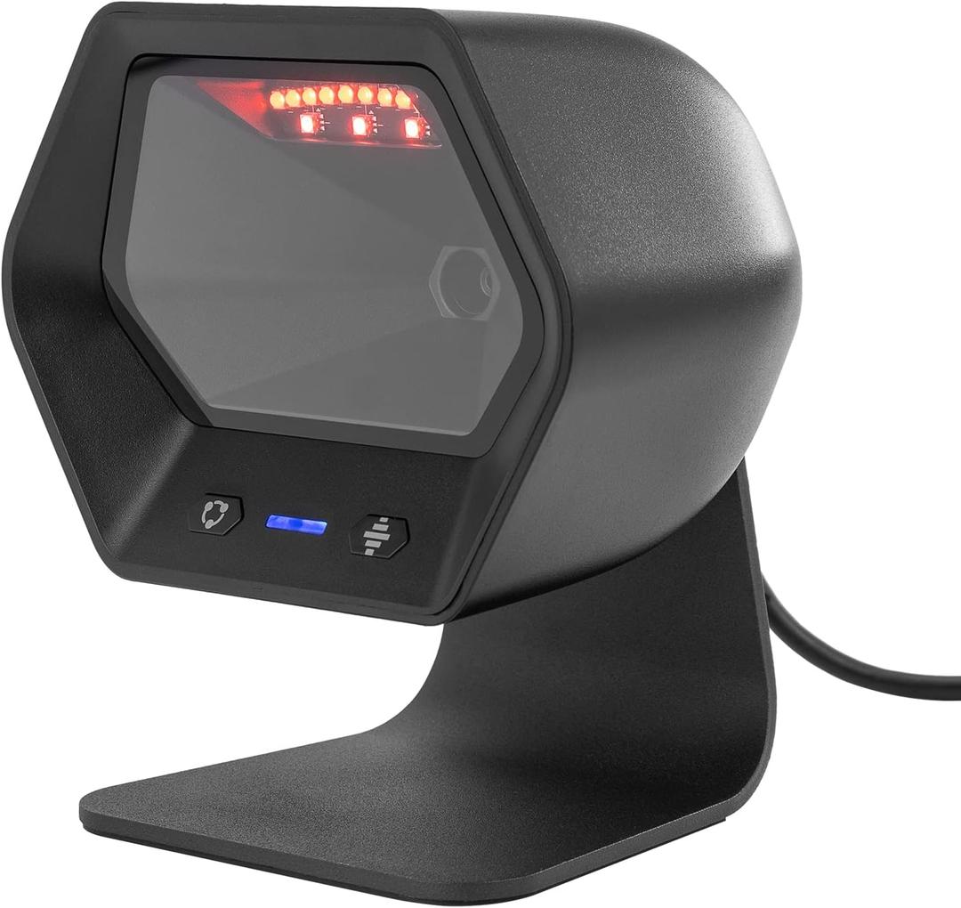 NETUM Desktop QR Barcode Scanner Omnidirectional, Hands-Free Automatic 2D 1D Bar Code Reader Platform Scan PDF417 on ID Card, Driver's License for Supermarket Library Retail Store NT-7060