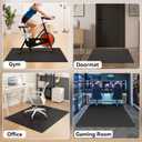Gaming Chair Mat for Hardwood Floor, 36 x 48 Inch Computer Desk Chair Mat, Black Plastic Floor Protectors for Chairs, Heavy Duty Wood Tile Floor Mats for Home & Office