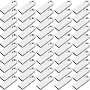 50 Packs 2.0 Flash USB Drives Bulk Waterproof Flash Thumb Drives Memory Pen Stick Small Mini Zinc Alloy Design for PC Computer Laptop Office School Data Storage Silver 128 MB