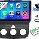 SIXTOP [2+64G] Android Car Stereo for Dodge Ram 2013-2019 1500 2500 3500 Upgrade Replacement Radio Carplay Android Auto Mirror Link 30 Themes 9 inch Touchscreen FM GPS Bluetooth+AHD Camera&MIC (4-Core 2+64G)