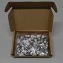 #10 x 1-1/2" Zinc Plated Steel Self Drilling Roofing Screws, Hex Head Self Tapping Screws with EPDM Washer, White Head, 100 PCS