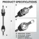 NEW Left & Right Front CV Axle Shaft Assembly fits for Nissan Altima 2007-2013 2.5L (NOT fit Hybrid model), for Rogue 2008-2013, Rogue Select 14-15, (Front-Wheel Drive Only), Driver & Passenger Side