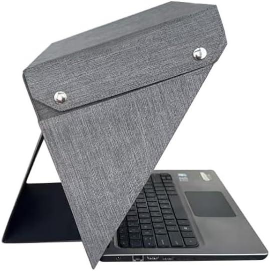 4-in-1 Laptop Sun Shade Hood Screen Privacy Cover, Anti-Glare & Heat Protection, Contrast Enhancement Fits 12/13/14and 15" -16" Laptops, Self-Standing Design, Portable and Foldable,Gray