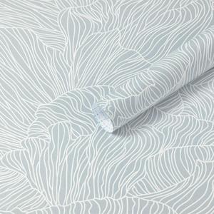 Heroad Blue Peel and Stick Wallpaper Boho Contact Paper 17.3"x78.7" Neutral Wall Paper Modern Removable Self Adhesive Wallpaper for Bathroom Bedroom Cabinet Waterproof Striped Wall Decor Vinyl Roll