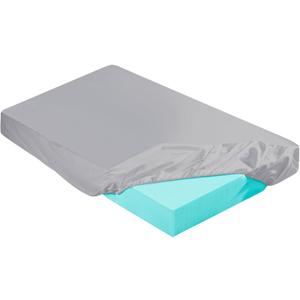 HunnmingRe 2-3 Inch Mattress Topper Cover (Only Cover) Memory Foam Protector Microfiber Memory Foam for Latex Mattress Topper Gel RV(Twin 75 x 38 Inch,Light Gray)