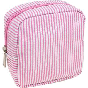 Small Makeup Bag, Mini Makeup Pouches for Purse Cute Cosmetics Bag Pouch with Slip-in Pockets Small Travel Toiletry Bag Makeup Storage Bag Lipstick Organizer Purse Essentials (0-Mini Pink)