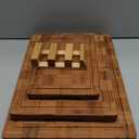 Kikcoin Extra Large Bamboo Cutting Boards, (Set of 3) Chopping Boards with Juice Groove Bamboo Wood Cutting Board Set Butcher Block for Kitchen, End Grain Serving Tray