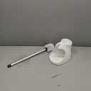 NEIKO 60167A Toilet Plunger with Holder for Brush and Bathroom Plunger Set, Clean Aluminum Handle, White Plunger Caddy, Toilet Brush Set for Cleaning Toilet Bowl
