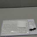 Bluetooth Keyboard & Mouse Combo for iPad - Rechargeable RGB Wireless Set with 7-Color Backlit, Compatible with iPad 10th/ 9th/ 8th Gen, iPad Pro/ Air/ Mini (White)