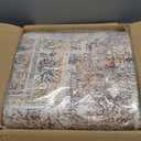 Area Rug for Living Room - Mechine Washable Non-Slip Vintage Rugs for Bedroom - Low Pile Thin Large Floor Carpet for Dinning Room Home Office (Vintage Brown, 9'x12')