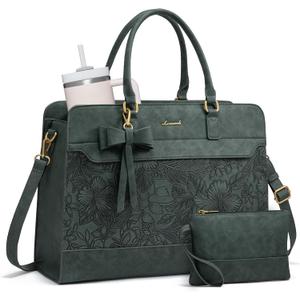 LOVEVOOK Laptop Tote Bag for Women,Leather Work Bag, Waterproof Business Teacher Bag,Large Computer Handbag Purse Briefcase,Office Gifts for Women
