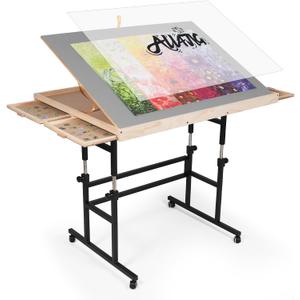 ALL4JIG 1500 Piece Jigsaw Puzzle Table with Legs, 24.53"x33.19"Adjustable Puzzle Tables for Adults, 3-Tilting-Angle Portable Wooden Jigsaw Puzzle Board Portable with 4 Drawers & Cover