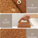 Travel Jewelry Case, 2-In-1 Small Jewelry Organizer Travel Jewelry Storage with Foldable Jewelry Roll for Earrings Rings Makeup, Travel Essentials Gifts for Women Girl, Toffee