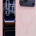 Belkin for iPhone 17 Pro Max Case, Grip, MagSafe Compatible w/Anti-Scratch & Anti-Yellowing Coating, Touch Sensitive Camera Control - Military Grade, Anti-Slip, Magnetic, Shockproof, Protective (Soft Pink)