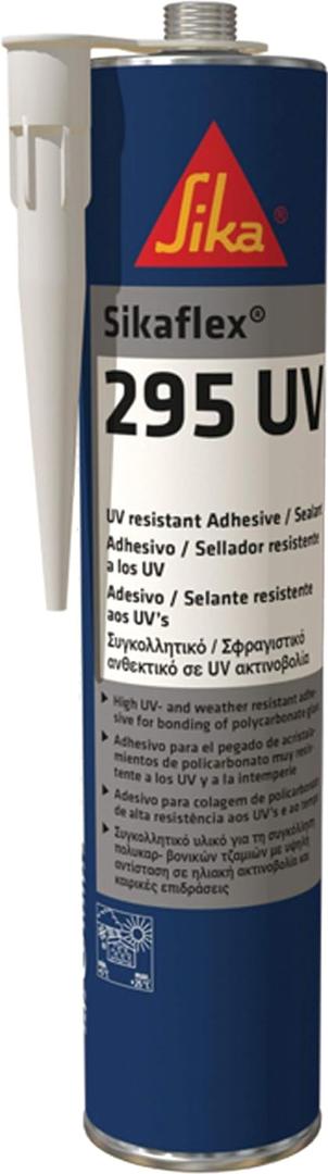 Sikaflex-295 UV Resistant Marine Adhesive Sealant, 10.1 fl. oz Cartridge, White