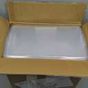 novelinks 12 Pack 6QT Plastic Storage Bins with Lids, Stackable Clear Containers with Latches, Durable Nestable Boxes for Office, Home, Garage, Shoes Organization