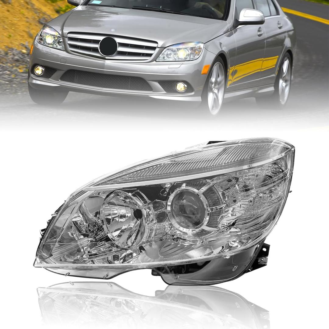 Left Halogen Headlight Assembly For Mercedes Benz W204 C Class C300 C230 C350 2008-2011 Headlamp