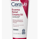 CeraVe Eczema Relief Creamy Body Oil, Eczema Calming Cream With Colloidal Oatmeal & Safflower Oil For Dry Skin & Itchy Skin Relief, Steroid Free & Paraben Free, 8 Ounce