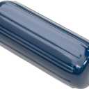 Taylor Made Big B Inflatable Boat Fender, Captain's Navy (6" x 15") End-to-End Line Passage Fits 5/8" Rope, Hangs Horizontally or Vertically, Ribbed, Needle Valve, Marine-Grade Vinyl - 571025