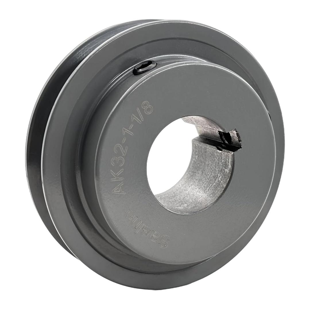 AK32-1-1/8 Sheaves,v Belt Pulley 1 1/8 inch bore 3.25" OD,Motor Pulley Cast Iron for A 3L 4L V-Belts,AK32X1-1/8 Pulley