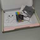 16-Inch Rechargeable Doodle Glow LED Note Board, 7-Color Light Modes, Neon Art Dry Erase Light Up Drawing Pad with Built-in Stand, Sketching Gift Toy for Kids/ Girls/ Teens, 5 Markers & Tracing Book