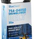BlueStars 954-04050A 754-04050A Snow Thrower Auger Belt for MTD Craftsman Troy-Bilt Yard Man Snow Blowers, Yard Machines - Replaces 265-249 754-04050 954-04050 | 1/2" x 35"