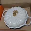 Le Creuset Enameled Cast Iron Figural Pumpkin Braiser, 2.75 qt., White